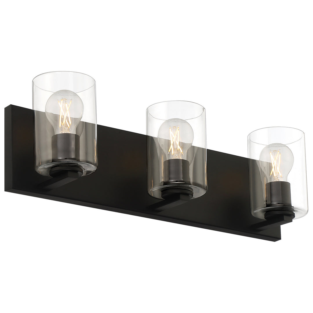 Access Oslo 62582LEDDLP-MBL/CLR Bath Vanity Light 22 in. wide - Matte Black