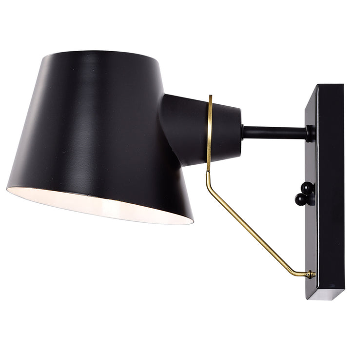 Nuvo Baxter 60-7381 Wall Light - Black / Burnished Brass