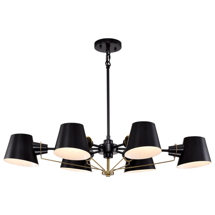 Nuvo Baxter 60-7386 Chandelier Light - Black / Burnished Brass