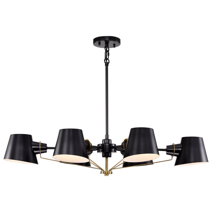 Nuvo Baxter 60-7386 Chandelier Light - Black / Burnished Brass