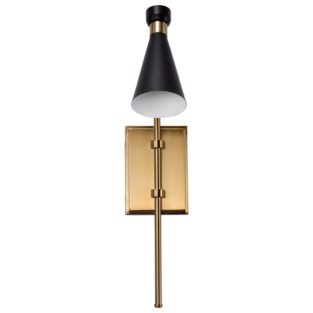 Nuvo Prospect 60-7395 Wall Light - Matte Black / Burnished Brass
