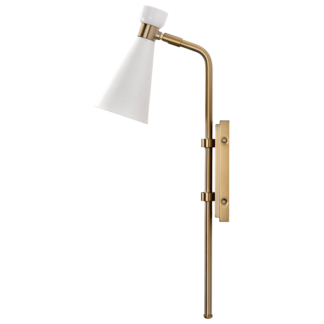 Nuvo Prospect 60-7396 Wall Light - Matte White / Burnished Brass
