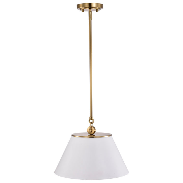 Nuvo Dover 60-7412 Pendant Light - White / Vintage Brass