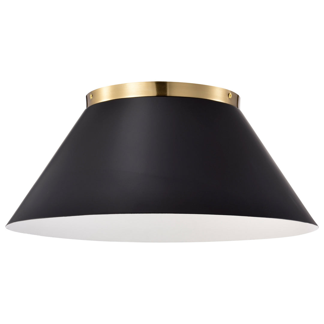 Nuvo Dover 60-7420 Ceiling Light - Black / Vintage Brass
