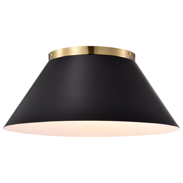 Nuvo Dover 60-7420 Ceiling Light - Black / Vintage Brass