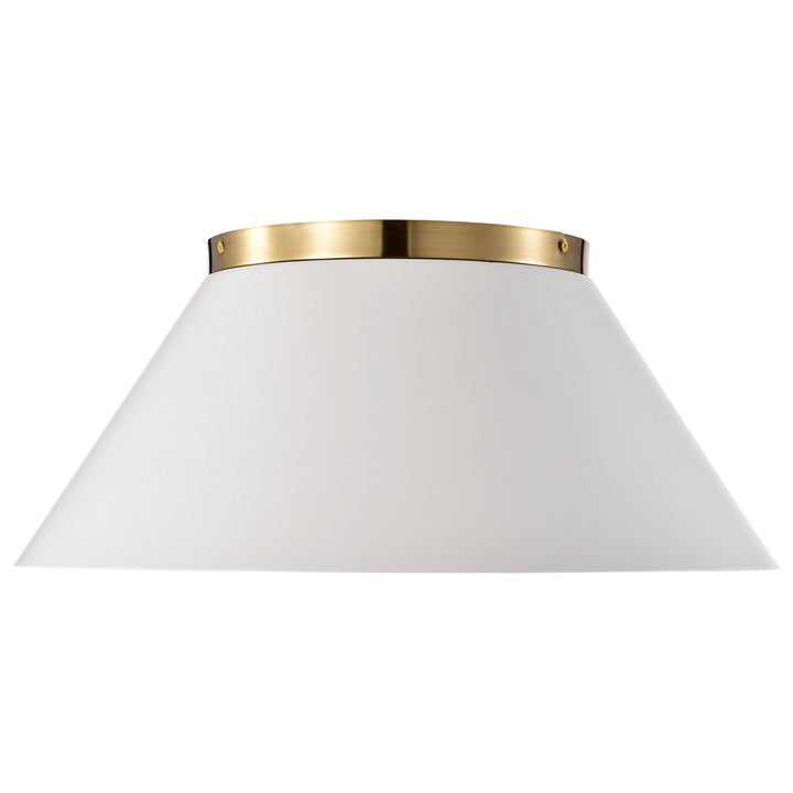 Nuvo Dover 60-7421 Ceiling Light - White / Vintage Brass