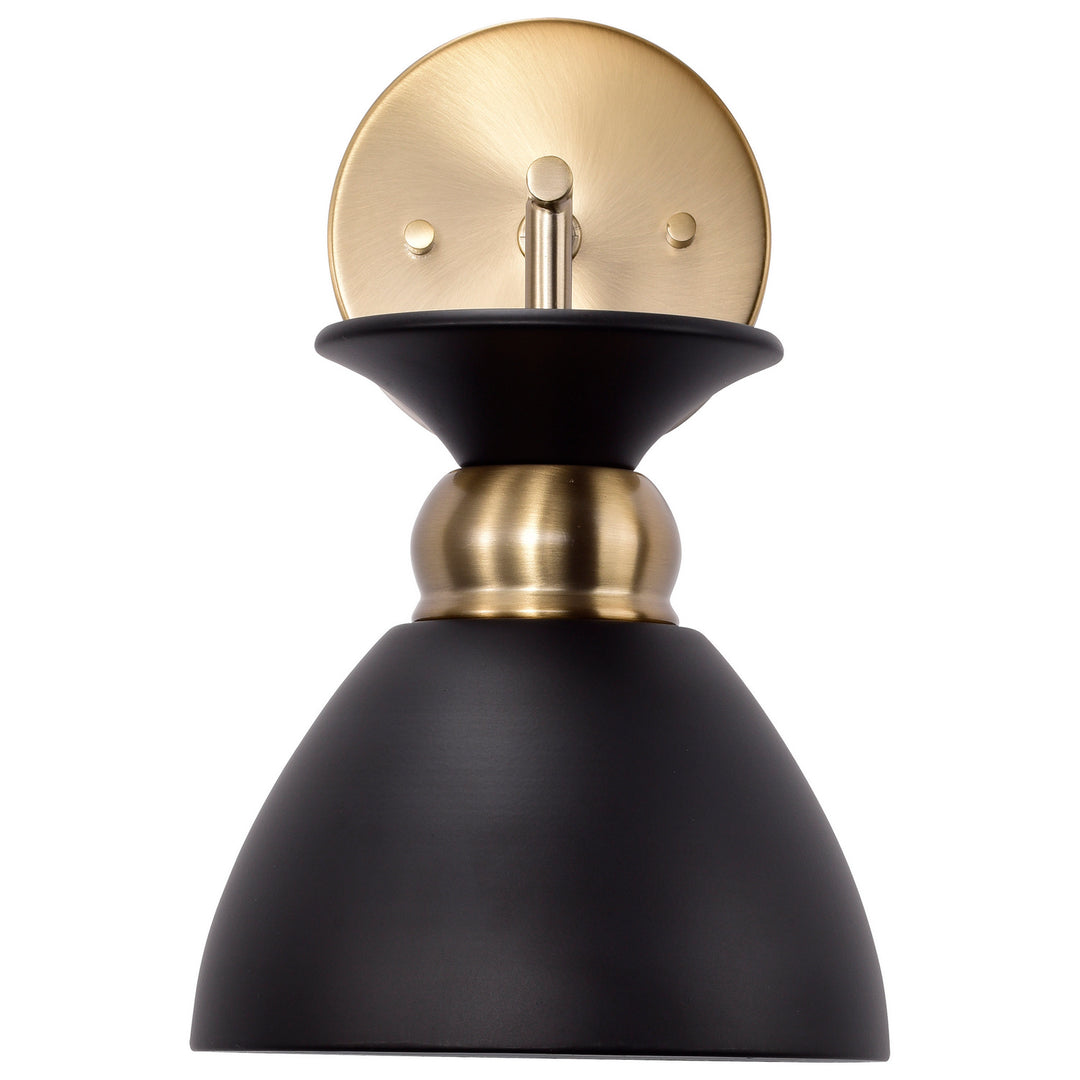 Nuvo Perkins 60-7458 Wall Light - Matte Black / Burnished Brass