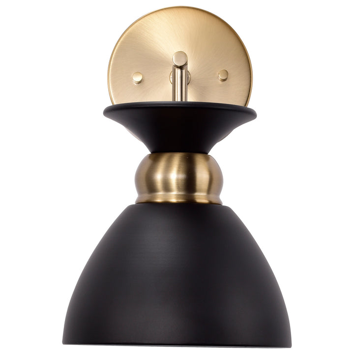Nuvo Perkins 60-7458 Wall Light - Matte Black / Burnished Brass
