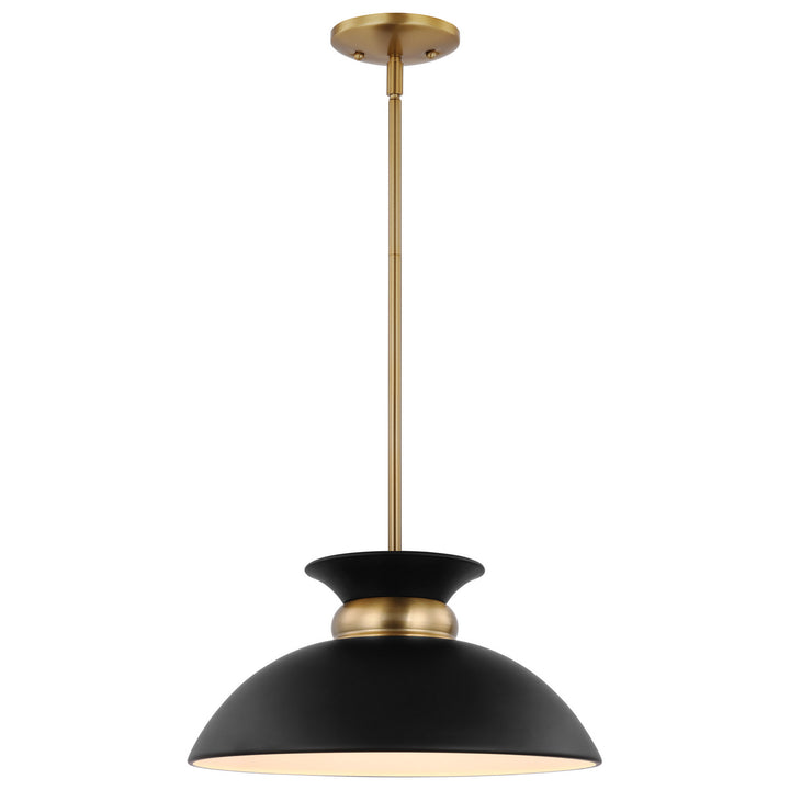 Nuvo Perkins 60-7460 Pendant Light - Matte Black / Burnished Brass