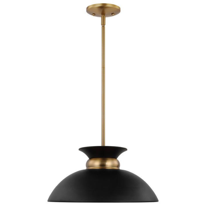 Nuvo Perkins 60-7460 Pendant Light - Matte Black / Burnished Brass