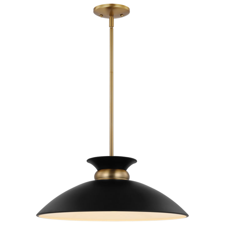 Nuvo Perkins 60-7461 Pendant Light - Matte Black / Burnished Brass