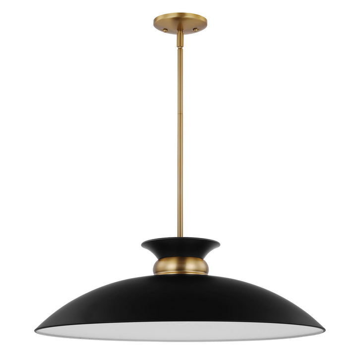 Nuvo Perkins 60-7462 Pendant Light - Matte Black / Burnished Brass