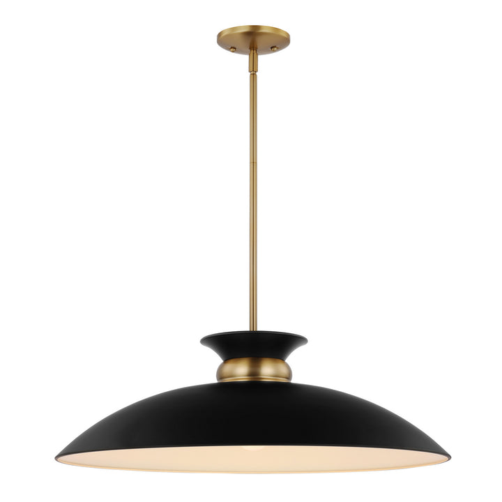 Nuvo Perkins 60-7462 Pendant Light - Matte Black / Burnished Brass