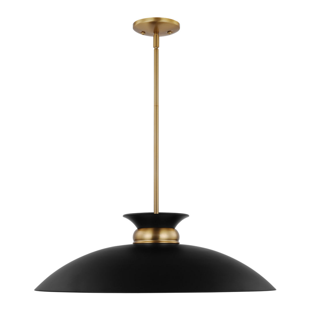 Nuvo Perkins 60-7462 Pendant Light - Matte Black / Burnished Brass