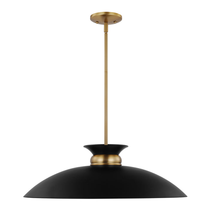 Nuvo Perkins 60-7462 Pendant Light - Matte Black / Burnished Brass