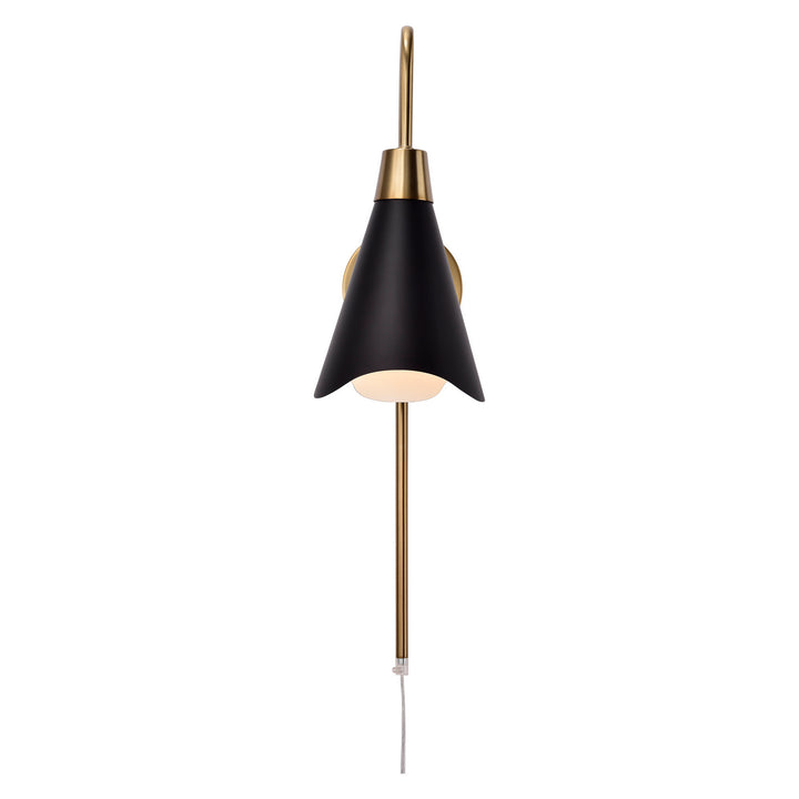 Nuvo Tango 60-7467 Wall Light - Matte Black / Burnished Brass