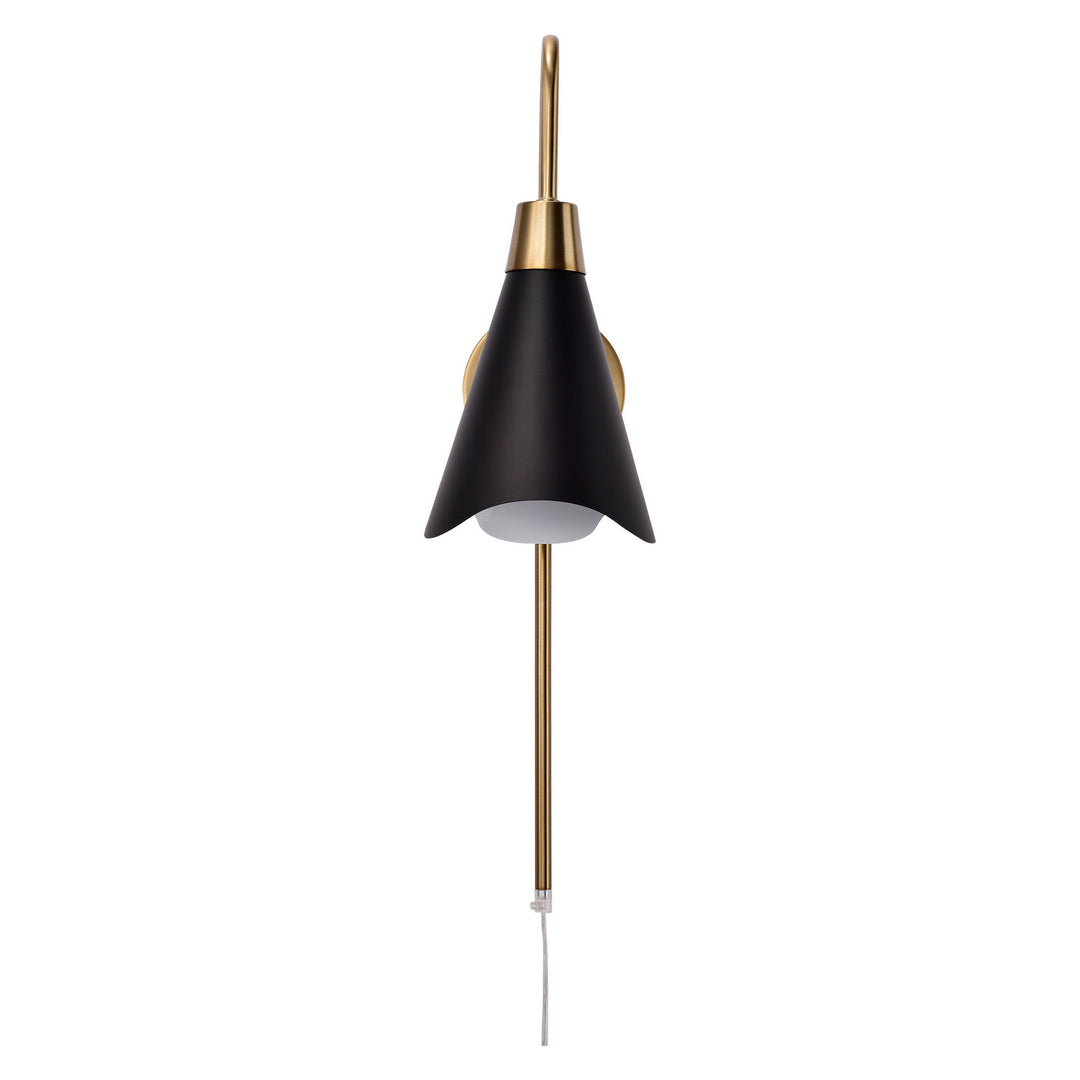 Nuvo Tango 60-7467 Wall Light - Matte Black / Burnished Brass