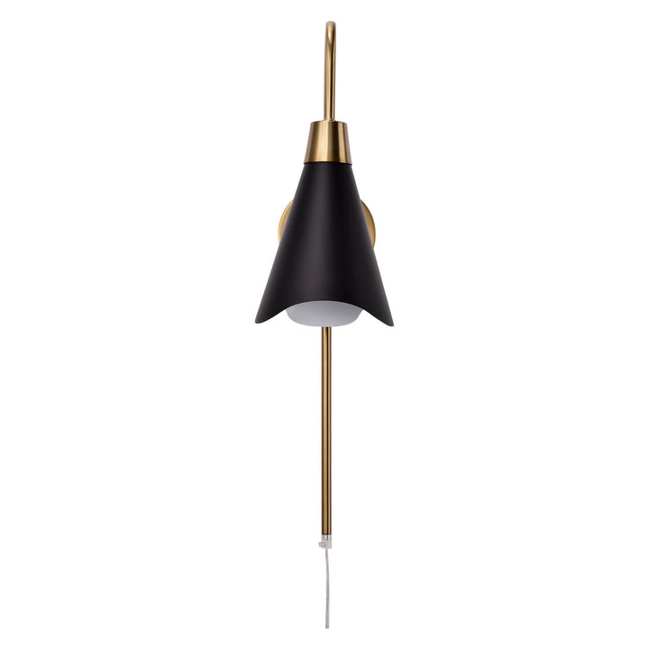 Nuvo Tango 60-7467 Wall Light - Matte Black / Burnished Brass