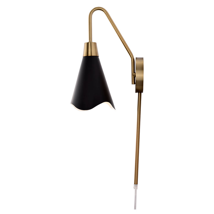 Nuvo Tango 60-7467 Wall Light - Matte Black / Burnished Brass