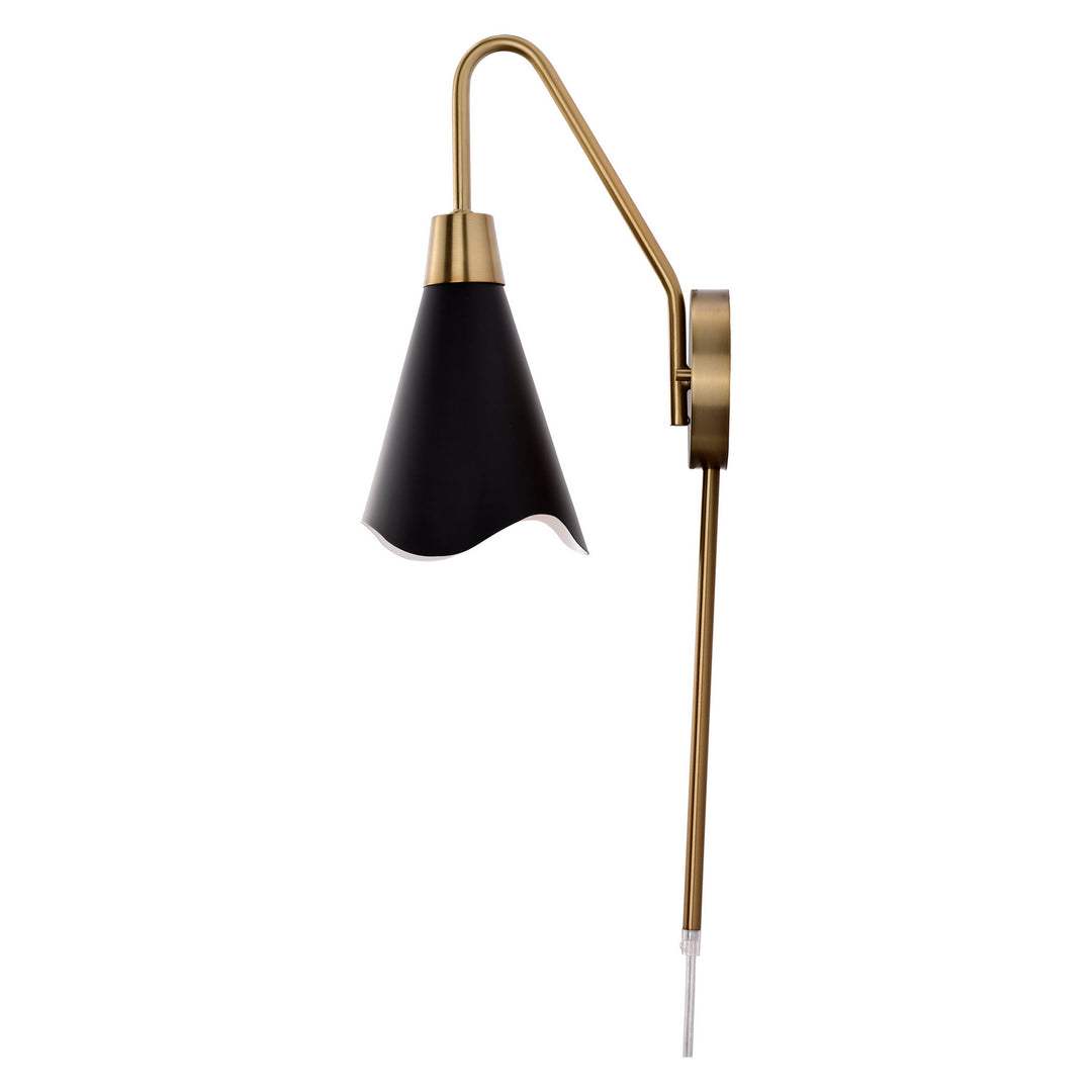 Nuvo Tango 60-7467 Wall Light - Matte Black / Burnished Brass