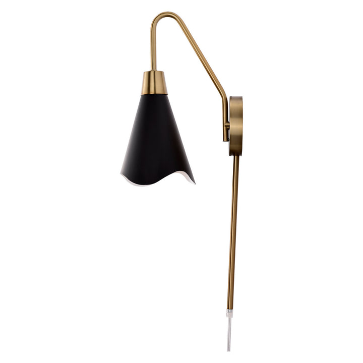 Nuvo Tango 60-7467 Wall Light - Matte Black / Burnished Brass