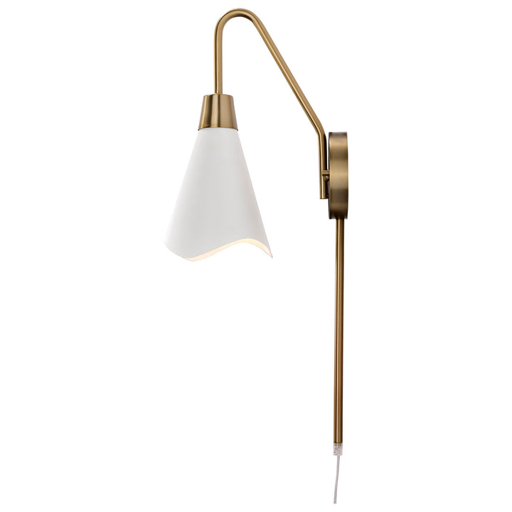 Nuvo Tango 60-7468 Wall Light - Matte White / Burnished Brass