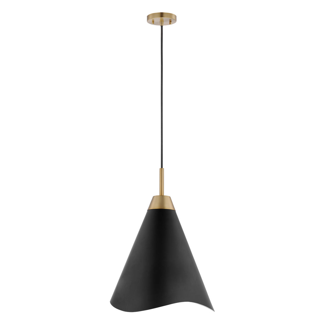 Nuvo Tango 60-7470 Pendant Light - Matte Black / Burnished Brass