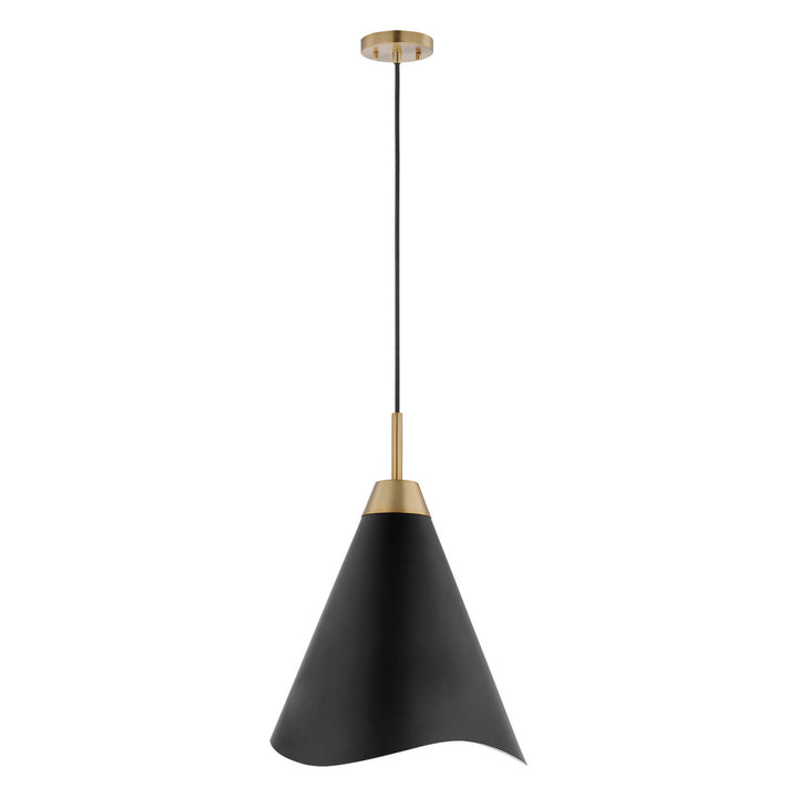 Nuvo Tango 60-7470 Pendant Light - Matte Black / Burnished Brass