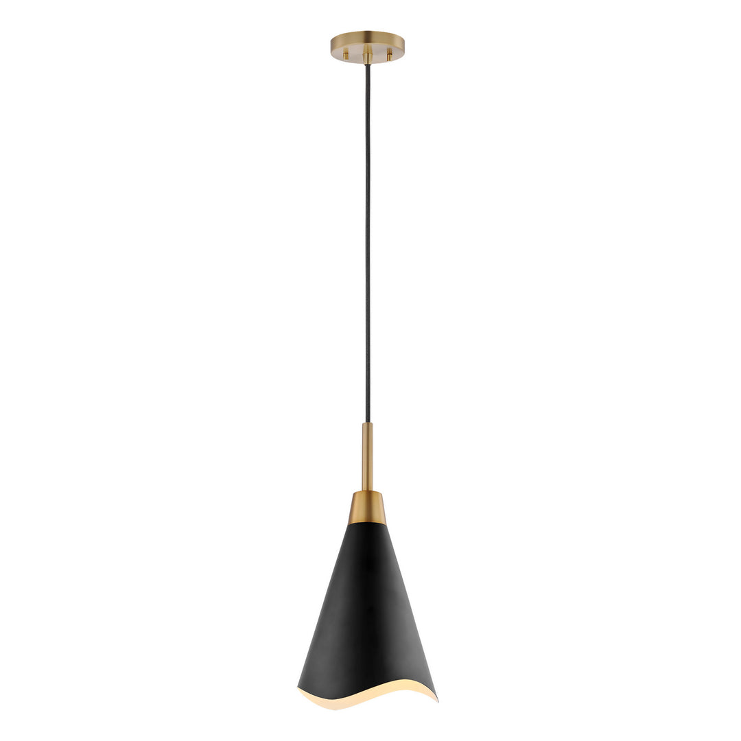 Nuvo Tango 60-7476 Pendant Light - Matte Black / Burnished Brass