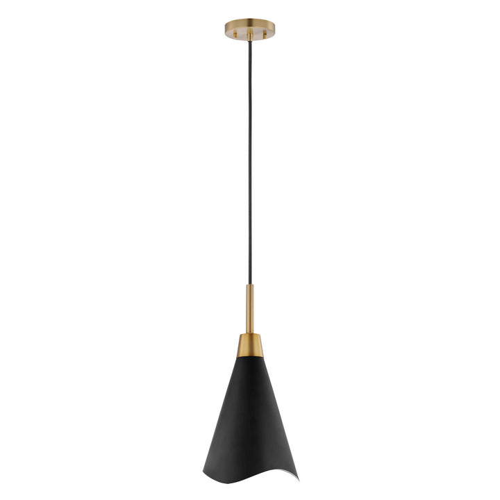 Nuvo Tango 60-7476 Pendant Light - Matte Black / Burnished Brass