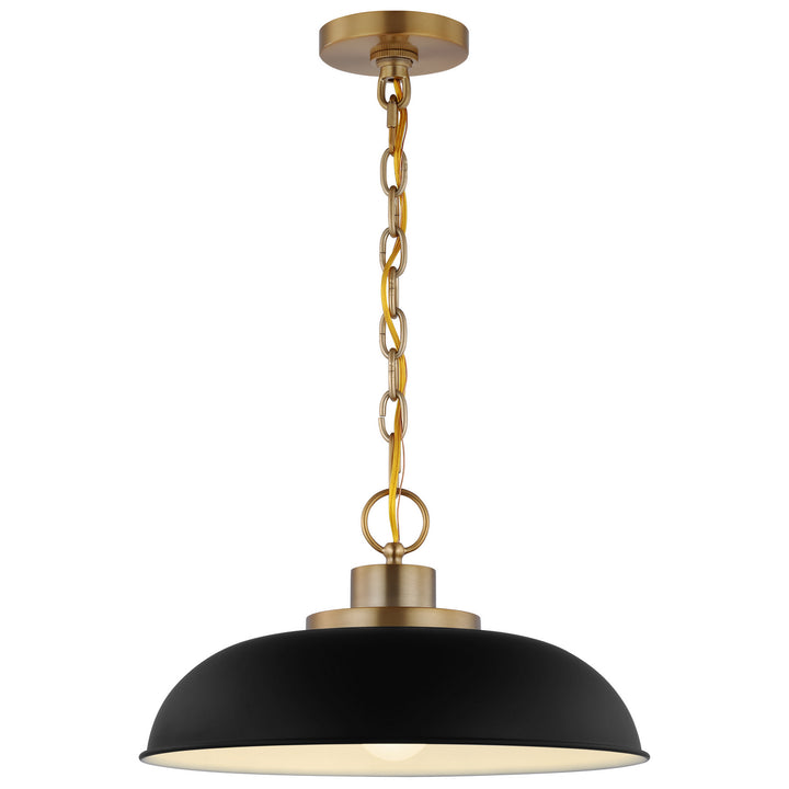 Nuvo Colony 60-7481 Pendant Light - Matte Black / Burnished Brass