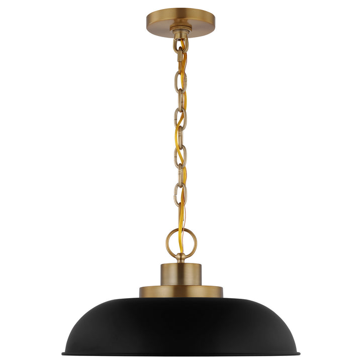 Nuvo Colony 60-7481 Pendant Light - Matte Black / Burnished Brass