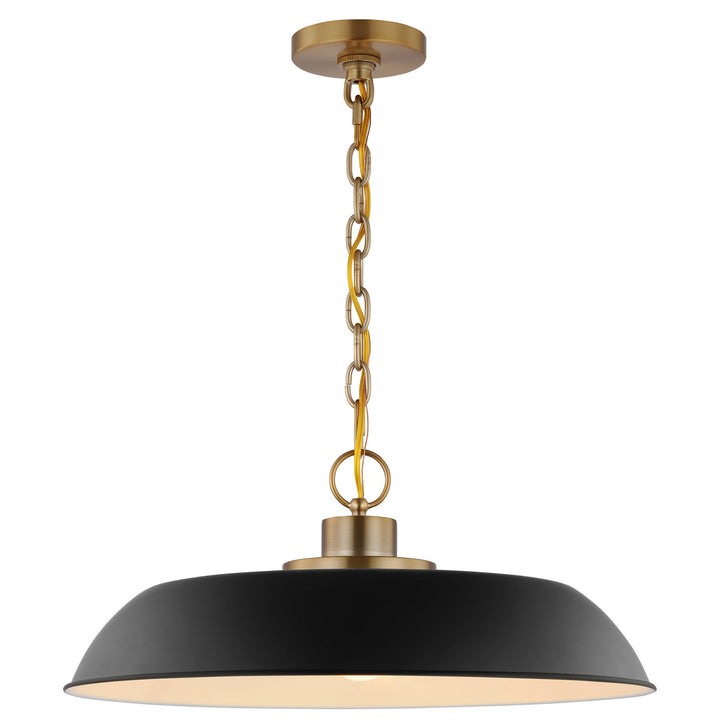 Nuvo Colony 60-7484 Pendant Light - Matte Black / Burnished Brass
