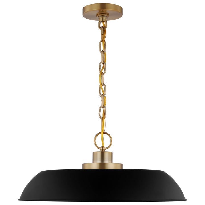 Nuvo Colony 60-7484 Pendant Light - Matte Black / Burnished Brass