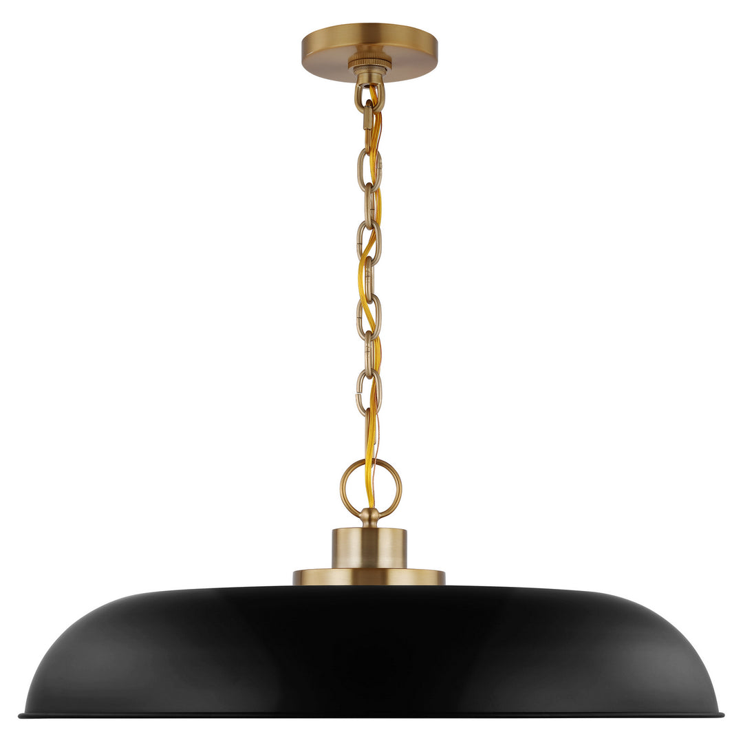 Nuvo Colony 60-7487 Pendant Light - Matte Black / Burnished Brass