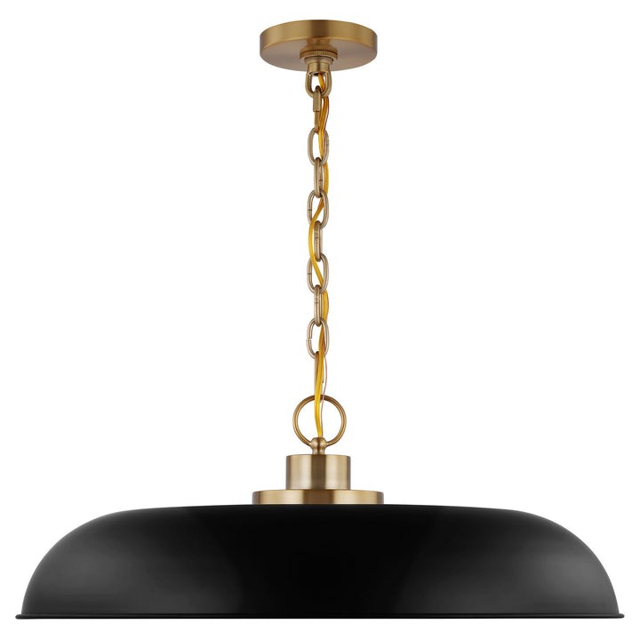 Nuvo Colony 60-7487 Pendant Light - Matte Black / Burnished Brass