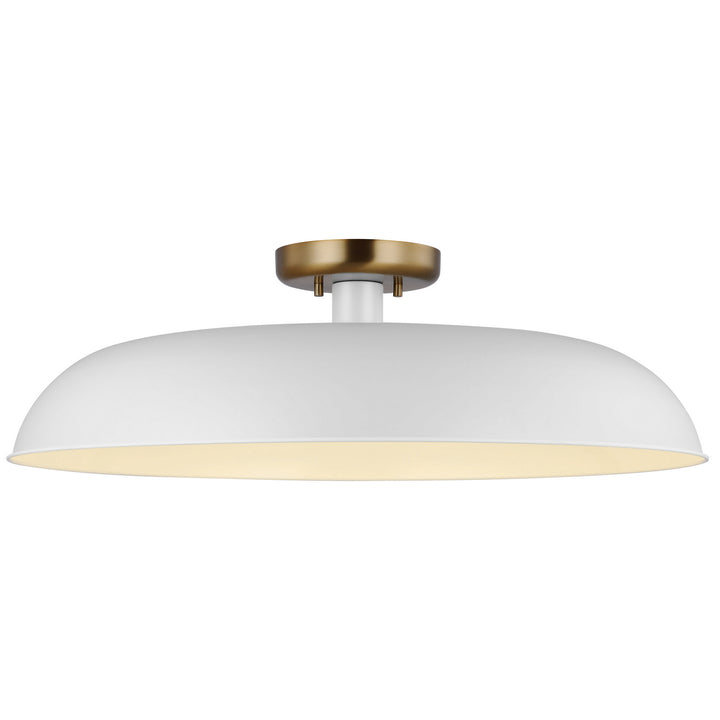 Nuvo Colony 60-7496 Ceiling Light - Matte White / Burnished Brass