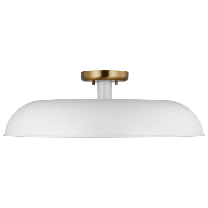 Nuvo Colony 60-7496 Ceiling Light - Matte White / Burnished Brass