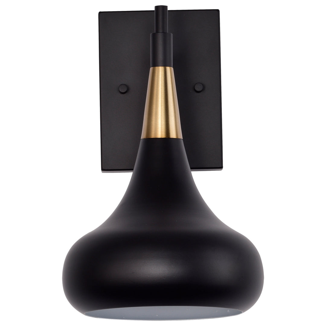 Nuvo Phoenix 60-7507 Wall Light - Matte Black / Burnished Brass