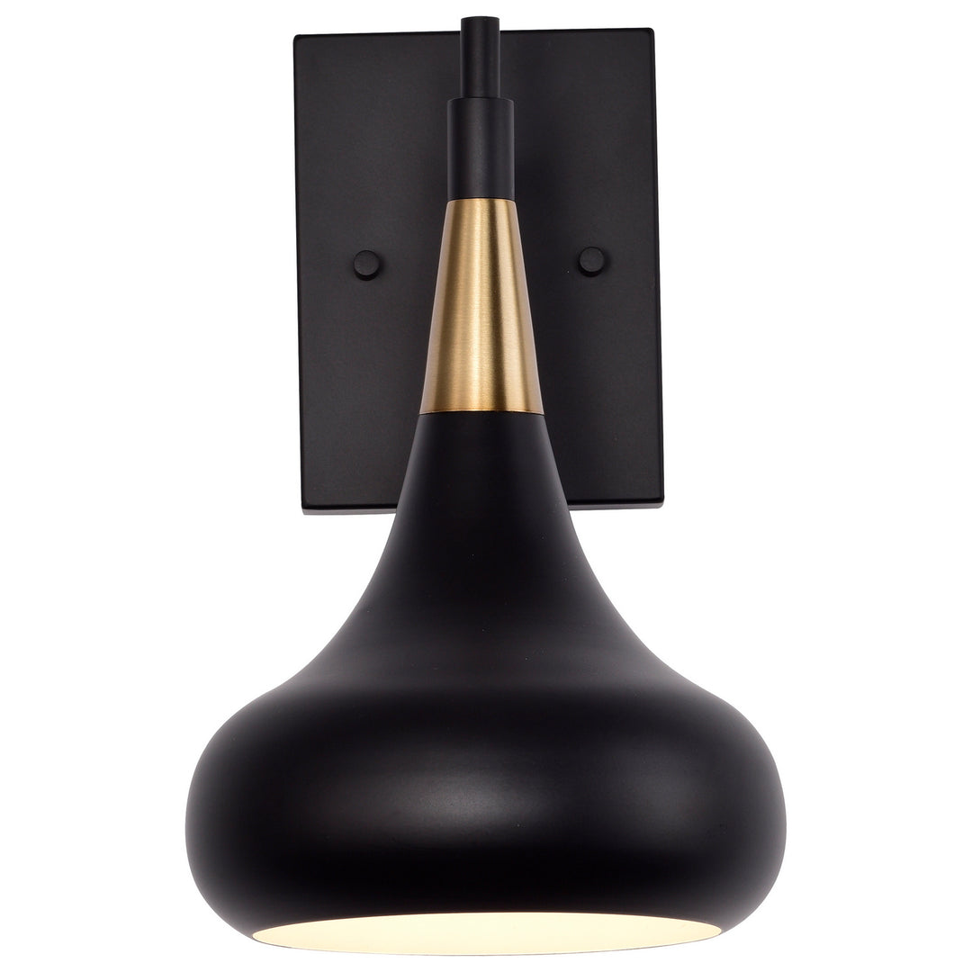Nuvo Phoenix 60-7507 Wall Light - Matte Black / Burnished Brass