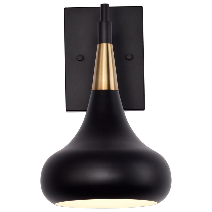Nuvo Phoenix 60-7507 Wall Light - Matte Black / Burnished Brass