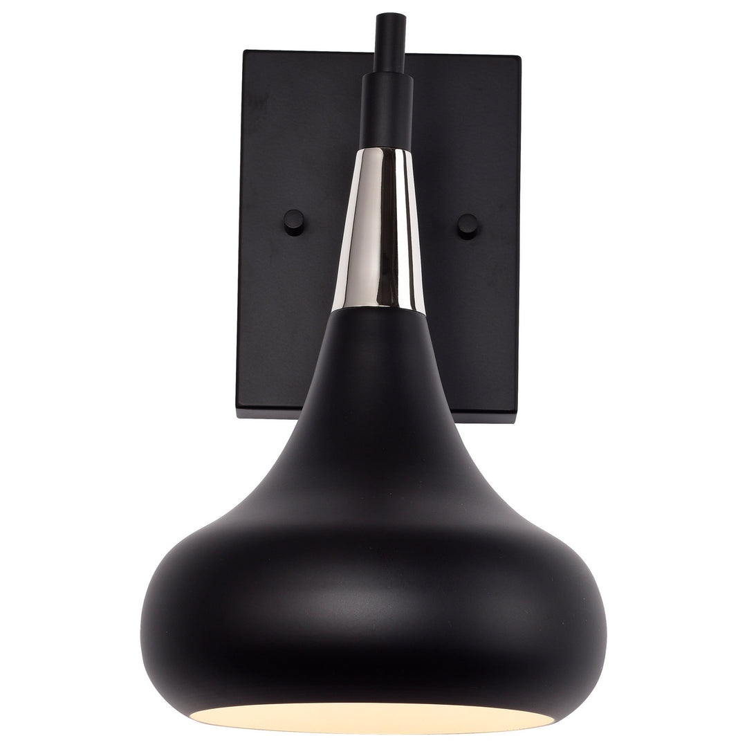 Nuvo Phoenix 60-7508 Wall Light - Matte Black / Polished Nickel