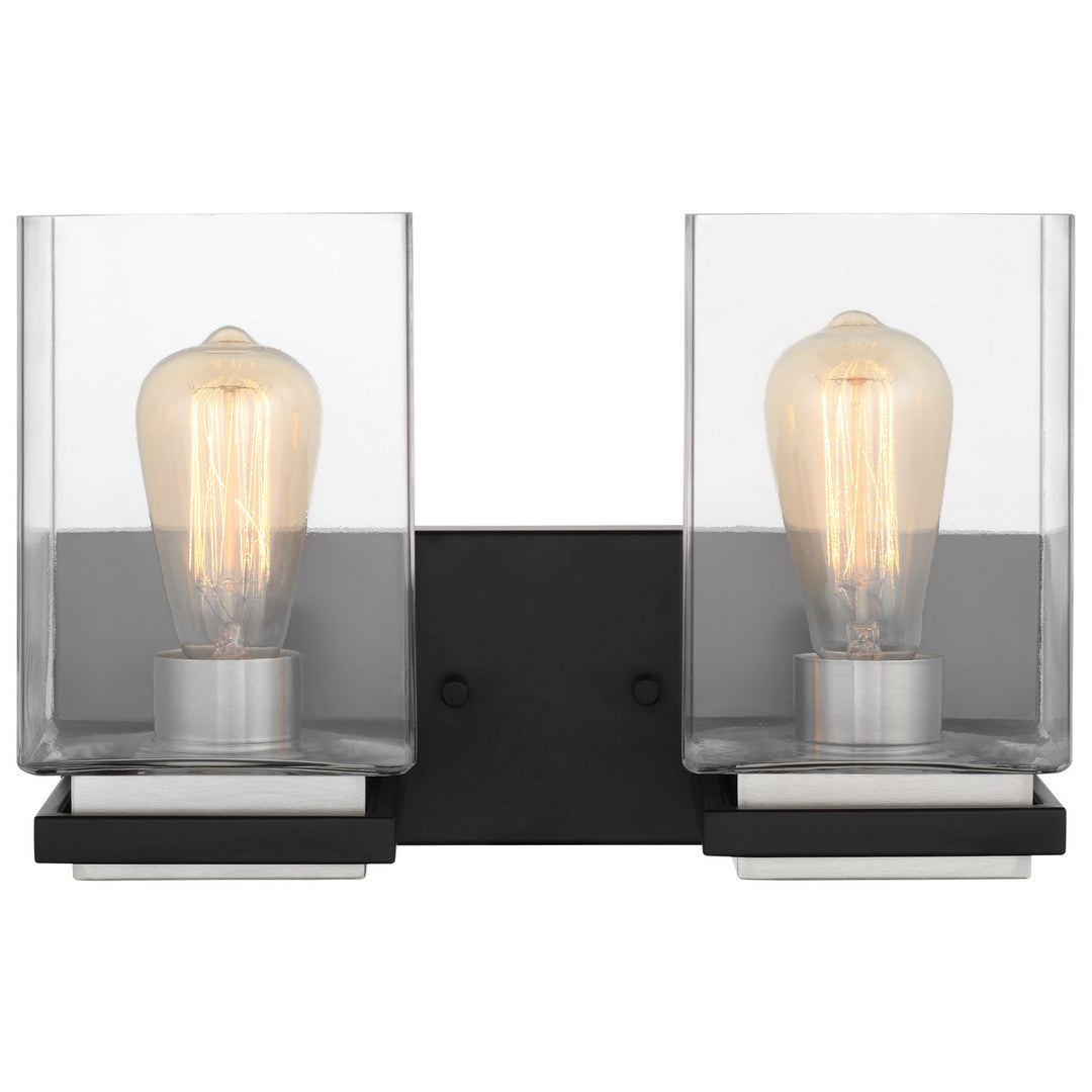 Nuvo Crossroads 60-7652 Bath Vanity Light 15 in. wide - Matte Black