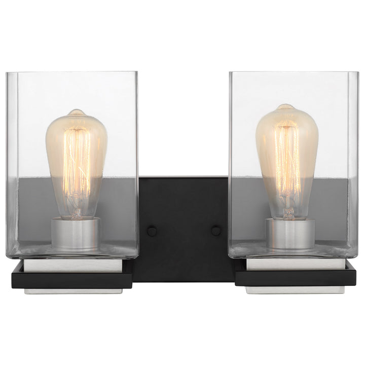 Nuvo Crossroads 60-7652 Bath Vanity Light 15 in. wide - Matte Black