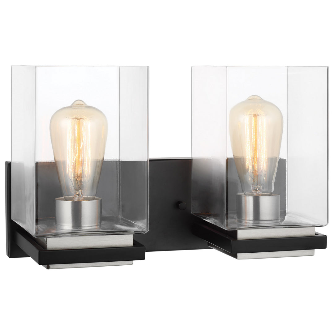 Nuvo Crossroads 60-7652 Bath Vanity Light 15 in. wide - Matte Black