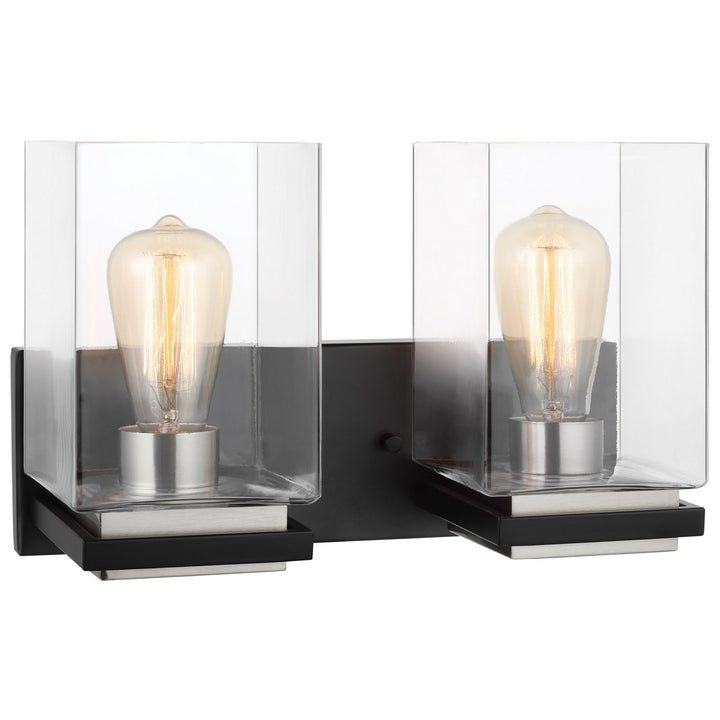Nuvo Crossroads 60-7652 Bath Vanity Light 15 in. wide - Matte Black