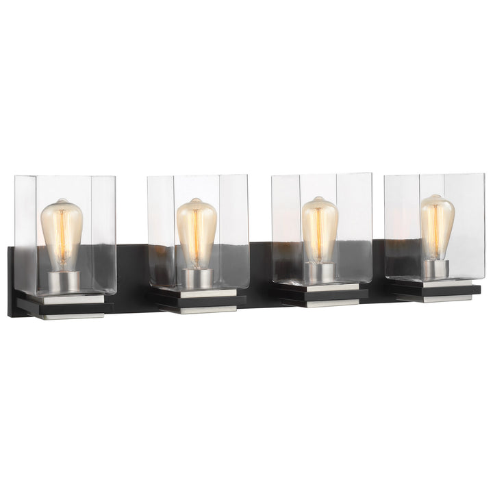 Nuvo Crossroads 60-7654 Bath Vanity Light 32 in. wide - Matte Black