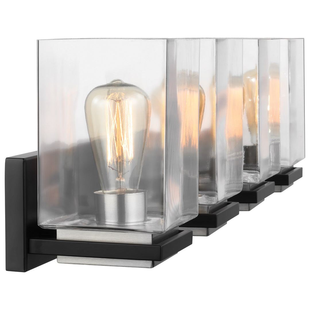 Nuvo Crossroads 60-7654 Bath Vanity Light 32 in. wide - Matte Black