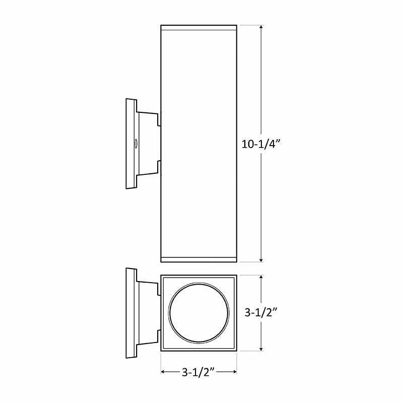 Westgate Lighting WMCS-UDL-MCT-BK-DT  Wall Mount Outdoor Light Black