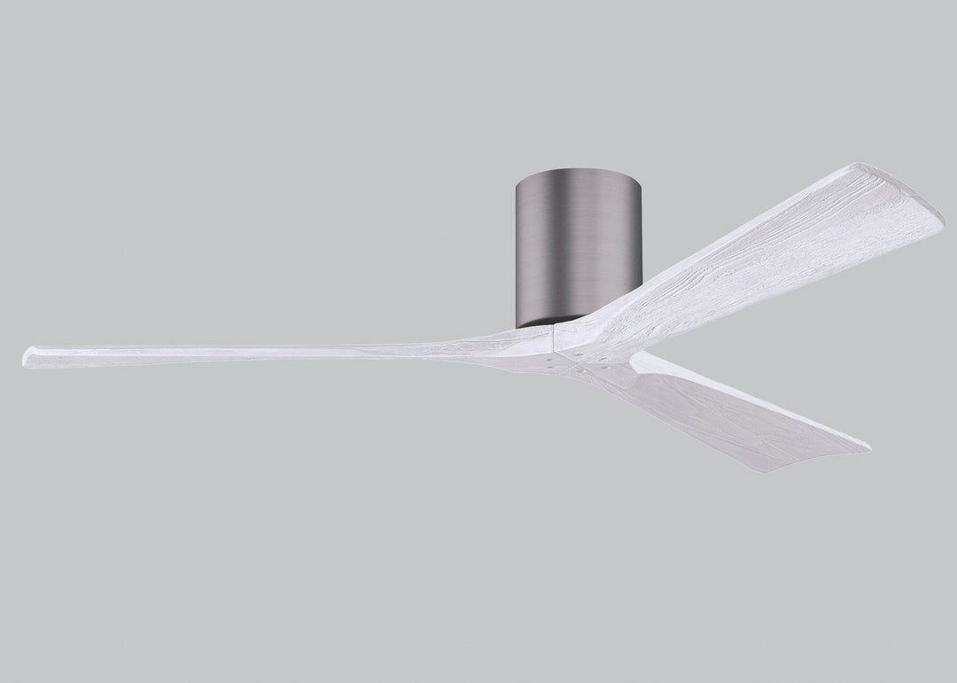 Matthews Fan Company Irene IR3H-BP-MWH-60 Ceiling Fan - Brushed Pewter, Matte White/